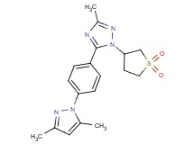 5-[4-(3,5-dimethyl-1H-pyrazol-1-yl)phenyl]-1-(1,1-dioxidotetrahydro-3-thienyl)-3-methyl-1H-1,2,4-triazole