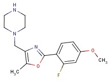 1-{[2-(2-fluoro-4-methoxyphenyl)-5-methyl-1,3-oxazol-4-yl]methyl}piperazine hydrochloride