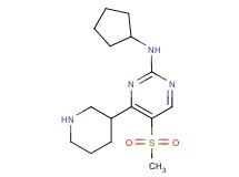 N-cyclopentyl-5-(methylsulfonyl)-4-(3-piperidinyl)-2-pyrimidinamine hydrochloride
