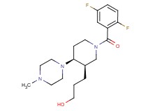 3-[(3R*,4S*)-1-(2,5-difluorobenzoyl)-4-(4-methylpiperazin-1-yl)piperidin-3-yl]propan-1-ol