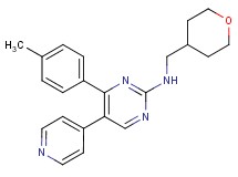 4-(4-methylphenyl)-5-pyridin-4-yl-N-(tetrahydro-2H-pyran-4-ylmethyl)pyrimidin-2-amine