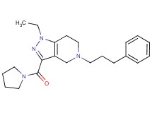 1-ethyl-5-(3-phenylpropyl)-3-(1-pyrrolidinylcarbonyl)-4,5,6,7-tetrahydro-1H-pyrazolo[4,3-c]pyridine