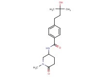 4-(3-hydroxy-3-methylbutyl)-N-(1-methyl-6-oxo-3-piperidinyl)benzamide