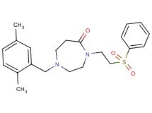1-(2,5-dimethylbenzyl)-4-[2-(phenylsulfonyl)ethyl]-1,4-diazepan-5-one