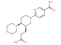 6-[(3R*,4S*)-3-(2-carboxyethyl)-4-morpholin-4-ylpiperidin-1-yl]nicotinic acid