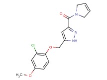 5-[(2-chloro-4-methoxyphenoxy)methyl]-3-(2,5-dihydro-1H-pyrrol-1-ylcarbonyl)-1H-pyrazole