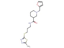 1-(2-furylmethyl)-N-{3-[(5-methyl-1,3,4-thiadiazol-2-yl)thio]propyl}piperidine-3-carboxamide