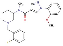 N-[1-(2-fluorobenzyl)-3-piperidinyl]-1-(2-methoxyphenyl)-N-methyl-1H-pyrazole-4-carboxamide