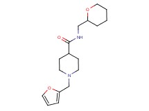 1-(2-furylmethyl)-N-(tetrahydro-2H-pyran-2-ylmethyl)piperidine-4-carboxamide
