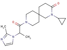 2-cyclopropyl-9-[2-(2-methyl-1H-imidazol-1-yl)propanoyl]-2,9-diazaspiro[5.5]undecan-3-one