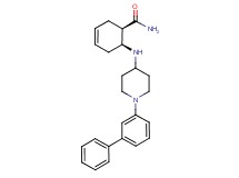 (1R*,6S*)-6-{[1-(3-biphenylyl)-4-piperidinyl]amino}-3-cyclohexene-1-carboxamide