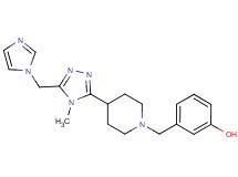 3-({4-[5-(1H-imidazol-1-ylmethyl)-4-methyl-4H-1,2,4-triazol-3-yl]piperidin-1-yl}methyl)phenol