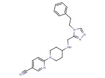 6-[4-({[4-(2-phenylethyl)-4H-1,2,4-triazol-3-yl]methyl}amino)piperidin-1-yl]nicotinonitrile