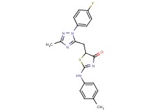 5-{[1-(4-fluorophenyl)-3-methyl-1H-1,2,4-triazol-5-yl]methyl}-2-[(4-methylphenyl)amino]-1,3-thiazol-4(5H)-one