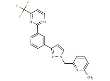 2-(3-{1-[(6-methyl-2-pyridinyl)methyl]-1H-pyrazol-3-yl}phenyl)-4-(trifluoromethyl)pyrimidine