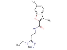 N-[2-(4-ethyl-4H-1,2,4-triazol-3-yl)ethyl]-3,6-dimethyl-1-benzofuran-2-carboxamide