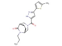 (1S*,5R*)-3-{[3-(5-methyl-2-thienyl)-1H-pyrazol-5-yl]carbonyl}-6-propyl-3,6-diazabicyclo[3.2.2]nonan-7-one