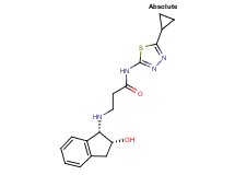 N-(5-cyclopropyl-1,3,4-thiadiazol-2-yl)-3-{[(1S,2R)-2-hydroxy-2,3-dihydro-1H-inden-1-yl]amino}propanamide