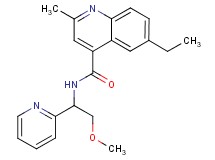 6-ethyl-N-[2-methoxy-1-(2-pyridinyl)ethyl]-2-methyl-4-quinolinecarboxamide