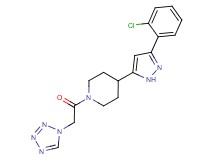 4-[3-(2-chlorophenyl)-1H-pyrazol-5-yl]-1-(1H-tetrazol-1-ylacetyl)piperidine