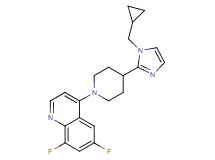 4-{4-[1-(cyclopropylmethyl)-1H-imidazol-2-yl]piperidin-1-yl}-6,8-difluoroquinoline