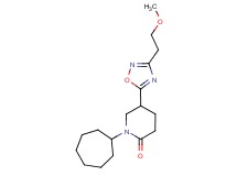 1-cycloheptyl-5-[3-(2-methoxyethyl)-1,2,4-oxadiazol-5-yl]-2-piperidinone