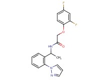 2-(2,4-difluorophenoxy)-N-{1-[2-(1H-pyrazol-1-yl)phenyl]ethyl}acetamide