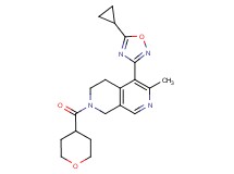 5-(5-cyclopropyl-1,2,4-oxadiazol-3-yl)-6-methyl-2-(tetrahydro-2H-pyran-4-ylcarbonyl)-1,2,3,4-tetrahydro-2,7-naphthyridine
