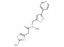 N-methyl-2-(2-methyl-1,3-thiazol-4-yl)-N-{[3-(4-pyridinyl)-5-isoxazolyl]methyl}acetamide