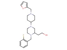 2-{1-(2-fluorobenzyl)-4-[1-(2-furylmethyl)-4-piperidinyl]-2-piperazinyl}ethanol