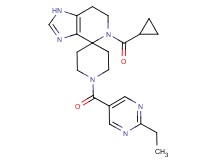 5-(cyclopropylcarbonyl)-1'-[(2-ethylpyrimidin-5-yl)carbonyl]-1,5,6,7-tetrahydrospiro[imidazo[4,5-c]pyridine-4,4'-piperidine]