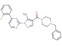 2-{4-[(4-benzyl-1-piperazinyl)carbonyl]-5-methyl-1H-pyrazol-1-yl}-4-(2-fluorophenyl)pyrimidine