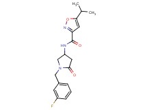 N-[1-(3-fluorobenzyl)-5-oxopyrrolidin-3-yl]-5-isopropylisoxazole-3-carboxamide