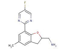 1-[7-(5-fluoropyrimidin-2-yl)-5-methyl-2,3-dihydro-1-benzofuran-2-yl]methanamine