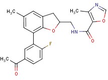 N-{[7-(5-acetyl-2-fluorophenyl)-5-methyl-2,3-dihydro-1-benzofuran-2-yl]methyl}-4-methyl-1,3-oxazole-5-carboxamide