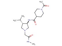 1-acetyl-N-{rel-(3R,4S)-4-isopropyl-1-[2-(methylamino)-2-oxoethyl]-3-pyrrolidinyl}-4-piperidinecarboxamide hydrochloride