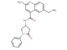 6-ethyl-2-methyl-N-(5-oxo-1-phenyl-3-pyrrolidinyl)-4-quinolinecarboxamide