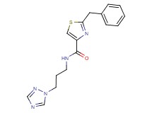 2-benzyl-N-[3-(1H-1,2,4-triazol-1-yl)propyl]-1,3-thiazole-4-carboxamide