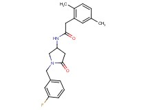 2-(2,5-dimethylphenyl)-N-[1-(3-fluorobenzyl)-5-oxopyrrolidin-3-yl]acetamide