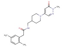 2-(2,5-dimethylphenyl)-N-{[1-(1-methyl-6-oxo-1,6-dihydro-4-pyridazinyl)-4-piperidinyl]methyl}acetamide