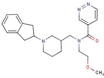 N-{[1-(2,3-dihydro-1H-inden-2-yl)piperidin-3-yl]methyl}-N-(2-methoxyethyl)pyridazine-4-carboxamide