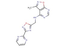 3-methyl-N-[(3-pyrimidin-2-yl-1,2,4-oxadiazol-5-yl)methyl]isoxazolo[5,4-d]pyrimidin-4-amine