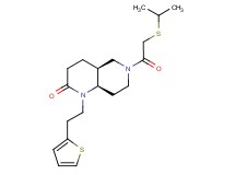 (4aS*,8aR*)-6-[(isopropylthio)acetyl]-1-[2-(2-thienyl)ethyl]octahydro-1,6-naphthyridin-2(1H)-one
