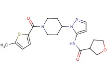 N-(1-{1-[(5-methyl-2-thienyl)carbonyl]-4-piperidinyl}-1H-pyrazol-5-yl)tetrahydro-3-furancarboxamide