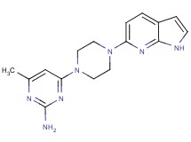 4-methyl-6-[4-(1H-pyrrolo[2,3-b]pyridin-6-yl)piperazin-1-yl]pyrimidin-2-amine