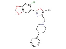 1-{[2-(6-chloro-1,3-benzodioxol-5-yl)-5-methyl-1,3-oxazol-4-yl]methyl}-4-phenylpiperidine