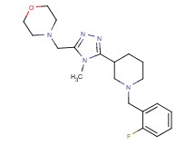 4-({5-[1-(2-fluorobenzyl)piperidin-3-yl]-4-methyl-4H-1,2,4-triazol-3-yl}methyl)morpholine