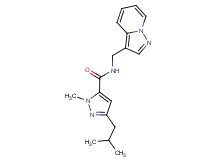 3-isobutyl-1-methyl-N-(pyrazolo[1,5-a]pyridin-3-ylmethyl)-1H-pyrazole-5-carboxamide