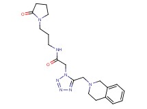 2-[5-(3,4-dihydro-2(1H)-isoquinolinylmethyl)-1H-tetrazol-1-yl]-N-[3-(2-oxo-1-pyrrolidinyl)propyl]acetamide