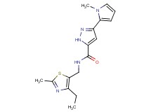 N-[(4-ethyl-2-methyl-1,3-thiazol-5-yl)methyl]-3-(1-methyl-1H-pyrrol-2-yl)-1H-pyrazole-5-carboxamide